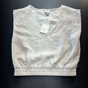 A New Day Sleeveless Smocked Blouse Size XS Boho Lagenlook